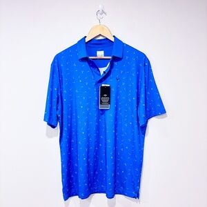 CALLAWAY Blue Printed Golf‎ Polo Shirt | Breathable active stripes | Medium *